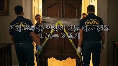 김해 유하동 직장인 원룸 이사, 견적 비교는 이렇게!